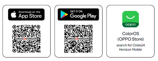 Horizon Mobile App QR codes